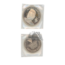 Mario Lemieux 1996 Enviromint Career Highlights Silver Coin 1 Troy Oz .999 Fine Silver