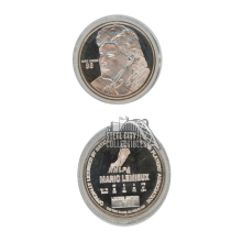 Mario Lemieux 1996 Highland Mint Silver Coin 1 Troy Oz .999 Fine Silver
