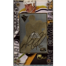 Mario Lemieux Danbury Mint Commemorative 24kt Gold Etched Card