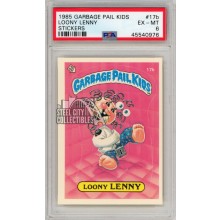 Loony Lenny 1985 Topps Garbage Pail Kids Sticker Card #17b PSA 6