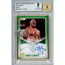 Brock Lesnar 2020 Topps Transcendent WWE Green Autograph Card 12/15 BGS 9