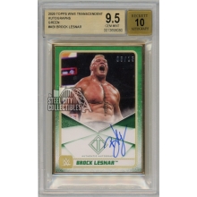 Brock Lesnar 2020 Topps Transcendent WWE Green Autograph Card 05/15 BGS 9.5