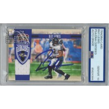 Ray Lewis 2011 Panini Threads Autograph Jersey Card #10 263/299 PSA/DNA 10