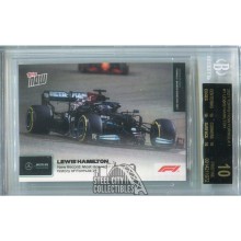 Lewis Hamilton 2021 Topps Now Formula 1 F1 Racing #1 BGS 10 Pristine Black Label