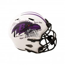 Jamal Lewis 5 Inscription Autographed Ravens Lunar Eclipse Replica Full-Size Football Helmet - BAS