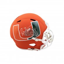 Ray Lewis Autographed Miami Hurricanes AMP Full-Size Football Helmet - BAS COA