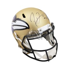 Ray Lewis HOF Autographed Baltimore Ravens AMP Replica Full-Size Football Helmet - BAS COA
