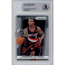 Damian Lillard 2013-14 Panini Prizm Autograph Card #19 BAS (Red)