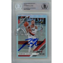 Damian Lillard 2019-20 Panini Optic Holo Autograph Card #7 BAS