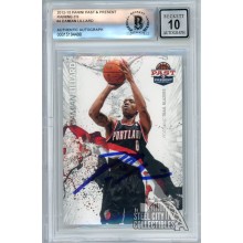 Damian Lillard 2012-13 Panini Past & Present Autograph Rookie Card #4 BAS 10