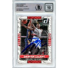 Damian Lillard 2014-15 Panini Donruss Swirlorama Autograph Card #129 BAS 10