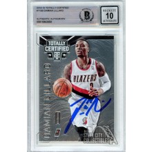 Damian Lillard 2014-15 Panini Totally Certified Autograph Card #115 BAS 10