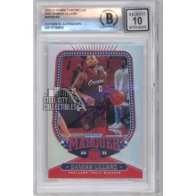 Damian Lillard 2020-21 Panini Marquee Autograph Card #257 BAS 10