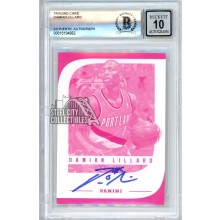 Damian Lillard Panini Autograph Printing Progression Card BAS 10