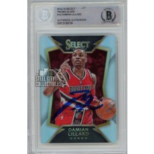 Damian Lillard 2014-15 Panini Select Silver Autograph Card #14 BAS