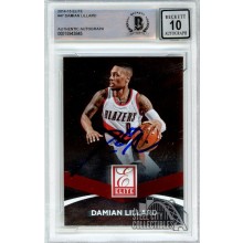 Damian Lillard 2014-15 Panini Elite Autograph Card #47 BAS 10