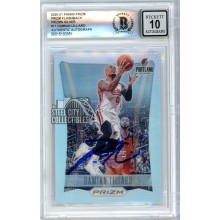 Damian Lillard 2020-21 Panini Prizm Flashback Silver Autograph Card #11 BAS 10