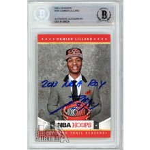 Damian Lillard 2012-13 Panini Hoops Autograph "2013 NBA ROY" RC Card #280 BAS