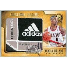 Damian Lillard 2013-14 Panini Gold Standard Bullion Brand Jersey Tag Patch 1/2