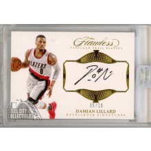 Damian Lillard 2016-17 Panini Flawless Autograph Card #EX-DLI 05/10