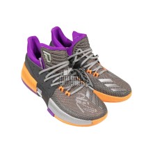 Damian Lillard Autographed adidas Basketball Shoes - JSA COA (Orange and Purple)