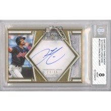 Francisco Lindor 2019 Topps Transcendent Autograph Card #TCVA-FL 23/25 BGS 8