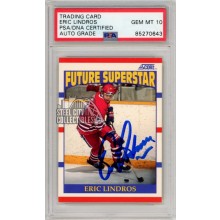 Eric Lindros 1990-91 Score USA Autograph Rookie Card #440 PSA/DNA 10