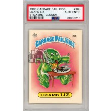 Lizard Liz 1985 Topps Garbage Pail Kids Sticker Card #38b PSA Authentic