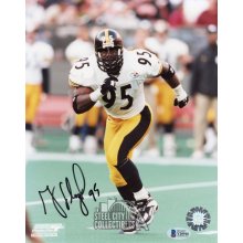 Greg Lloyd Autographed Pittsburgh Steelers 8x10 Photo - BAS COA (White Jersey Black Ink)