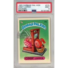 Cindy Lopper 1985 Garbage Pail Kids Sticker Card #37b PSA 9