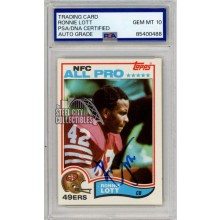 Ronnie Lott 1982 Topps  Autograph Card #486 PSA/DNA 10