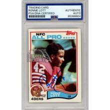 Ronnie Lott 1982 Topps Autograph Card #486 PSA/DNA