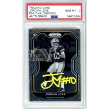 Jordan Love 2020 Panini Prizm Black White Autograph Rookie Card #363 PSA/DNA 10 (Yellow)