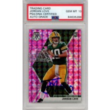 Jordan Love 2020 Panini Mosaic Camo Pink Autograph RC Card #211 PSA/DNA 10