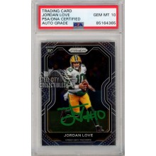Jordan Love 2020 Panini Prizm Autograph Rookie Card #363 PSA/DNA 10 (Green)