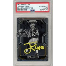 Jordan Love 2020 Panini Prizm Black White Autograph Rookie Card #363 PSA/DNA (Yellow)