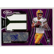Jordan Love 2020 Panini Certified Purple Autograph Rookie Patch Card #204 3/5