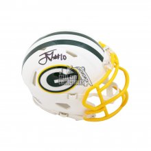 Jordan Love Autographed Green Bay Packers Flat White Mini Football Helmet - BAS COA