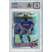 Luisangel Acuna 2022 Bowman 1st Edition Sky Blue Foil Autograph Card #BPPF-72 BAS 10 (Light Blue)