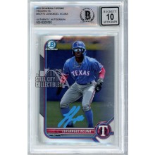 LuisAngel Acuna 2022 Bowman Chrome Autograph Card #BCP-72 BAS 10 (Light Blue)