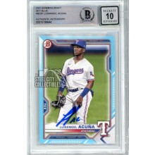 Luisangel Acuna 2021 Bowman Draft Sky Blue Autograph Card /499 BD-81 BAS 10