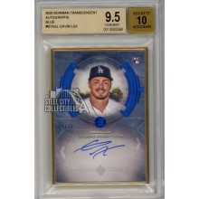 Gavin Lux 2020 Bowman Transcendent Blue Autograph Rookie Card 02/10 BGS 9.5 Gem Mint