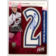 Nathan Mackinnon 2013-14 Panini Prime Numbersakes Autograph Rookie Patch Card 21/25