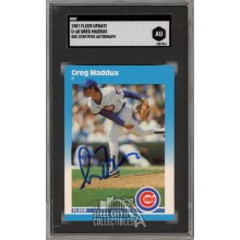Greg Maddux 1987 Fleer Update Autograph Card #U-68 SGC AU