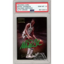Magic Johnson 2013-14 Fleer Retro Autograph Card #131 PSA/DNA 10 (Green)
