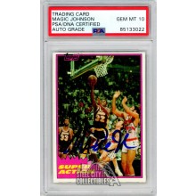 Magic Johnson 1981-82 Topps Super Action Autograph Card #109 PSA/DNA 10