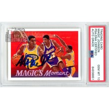 Magic Johnson 1991-92 Upper Deck Moments Autograph Card #29 PSA/DNA 10