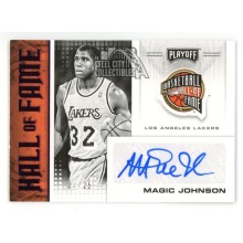 Magic Johnson 2020-21 Panini Playoff Hall Of Fame Autograph Card #HOF-MJO 12/25