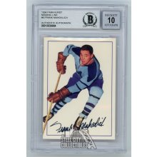 Frank Mahovlich 1994 Parkhurst Missing Link Autographed Card #6 /956 - BAS 10