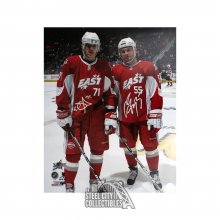 Evgeni Malkin and Sergei Gonchar Autographed 16x20 Photo - BAS COA